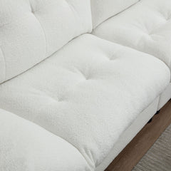 [VIDEO provided][New] Cloud Style Sofa, Teddy Velvet Fabric, Comfy Padded Cloud Couch for Living Room, Apartment