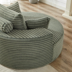 55''L Corduroy Sponge single sofa,No Assembly Required,Fluffy Modern Sleeper Chair for Living room, Bedroom, Lounge and Projection Room(Not a swivel chair.)
