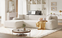 U_Style Modern Large L-Shape Modular Sectional Sofa for Living Room, Bedroom, Salon, 2 Piece Free Combination, Simplified Style(old sku:WY000356AAA)