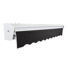 [18x10FT] Awntech Destin Premium Electric Outdoor Motorized Retractable Awning [DTL18/DTR18-SBY] (SAK13056)
