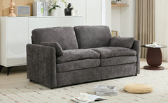 68.1' Cozy Upholstered Loveseat Sofa with Double Cushion Design, Grey Chenille