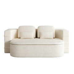 75''2-in-1 Foldable Sofa,Convertible Sleeper Foam Sofa Bed with Multi Functional Blanket, Corduroy Floor folding sofa bed,  Floor Sofa Lounge Sofa for Living Room Bedroom Lounge Studio