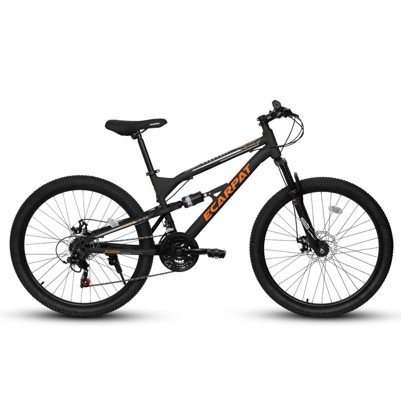 A26207 26 Inch Steel Frame Shock Fork Plus Shock Absorber 21-speed Unisex Mountain Bike