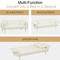 70.1 'futon sofa bed, convertible double sofa bed with folding armrests for living rooms and small Spaces