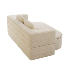 75''2-in-1 Foldable Sofa,Convertible Sleeper Foam Sofa Bed with Multi Functional Blanket, Corduroy Floor folding sofa bed,  Floor Sofa Lounge Sofa for Living Room Bedroom Lounge Studio