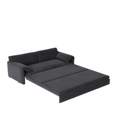 66' Queen Pull Out Sofa Bed, 3-in-1 Convertible Sleeper Sofa with Side Storage,Multi-Functional Velvet Loveseat Bed for Living Room,Bedroom,Apartment,Office(Old Sku:W1885P214785;New Sku:W1885S00223)