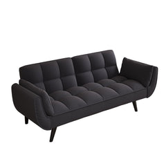 74 'black sofa Soft two armrests throw pillow pillow comfortable fit apartment bedroom small space