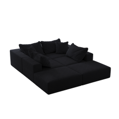 Oversized sponge cloud sofa,Modern Upholstered Sectional Sofa Couch Set,Modular 162' L Shaped Sectional Living Room Sofa Set With 6 Pillows,Free Combination Sofa Couch for Living Room,Bedroom