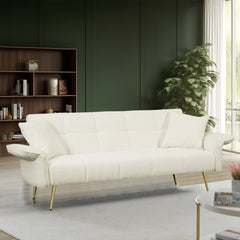 70.1 'futon sofa bed, convertible double sofa bed with folding armrests for living rooms and small Spaces