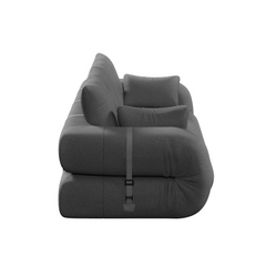 Human Dog Bed, Lazy Sofa Couch, 78.7 ' Multi-Functional Foldable Sofa Bed, 3-in-1 Teddy Fabric Foam-Filled Sleeper Sofa Bed for Living Room,Guest Bed,Playroom,Grey