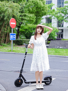 Foldable Electric Scooter w/18.6 Miles Max Operating Range & 15.5 mph Max Speed - Black B2701P208227