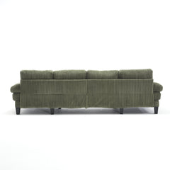 [VIDEO provided][New]U-Shaped Couch with Oversized Seat,4-Seat Sofa  with Double Chaise,Comfortable and spacious indoor furniture for Living Room,Apartment