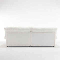 [VIDEO provided][New] Cloud Style Sofa, Teddy Velvet Fabric, Comfy Padded Cloud Couch for Living Room, Apartment