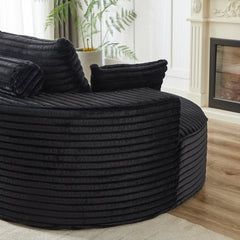 55''L Corduroy Sponge single sofa,No Assembly Required,Fluffy Modern Sleeper Chair for Living room, Bedroom, Lounge and Projection Room(Not a swivel chair.)