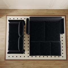 70.9' Pull Out Sofa Bed, 3-Seat Convertible Sleeper Sofa with 2-in-1 Pillow and Blanket Set,Multi-Functional Velvet Loveseat Bed,Black