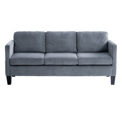 Modern L-Shaped Sectional Sofa with Padded Cashmere Upholstery – Space-Saving Design for Living Rooms & Apartments, Easy Assembly, Grey