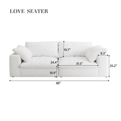 Modular Sectional Couch 80' Down Filled Modular Sectional Sofas for Living Room,Cushion Covers Removable loveseater 2seaters