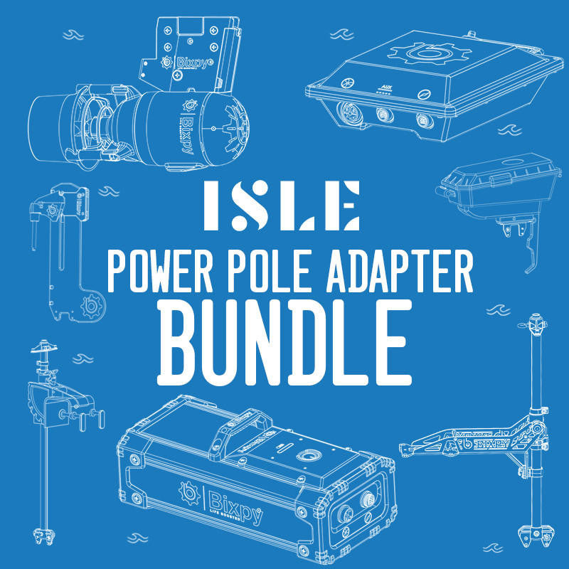 Bixpyusa ISLE/Bixpy K-1 Outboard Kit - Power Pole Adapter + Steering Bundle
