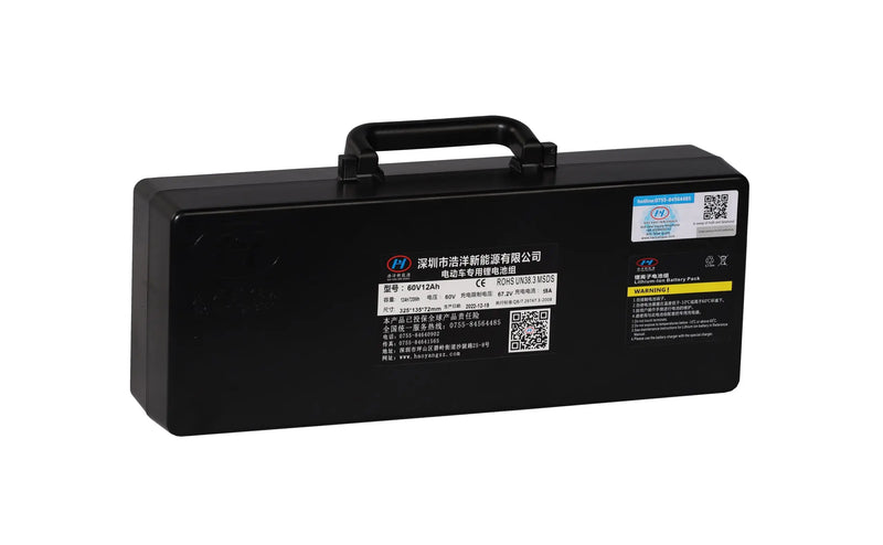 Scoot Motion 60V 12ah lithium battery with side handle + plastic case for Citycoco and chopper