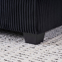 56.3 Inch Corduroy single sofa With  2 toss pillows and a ottoman ,Comfy Sofa- Deep Seat Couch for Living Room