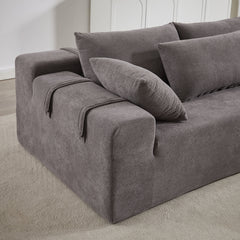 Modern Chenille Upholstered Sectional Sofa Couch Set,Modular 108' L Shaped Sectional Living Room Sofa Set With 6 Pillows,Free Combination Sofa Couch for Living Room,Bedroom(Right Chaise)W834P240002