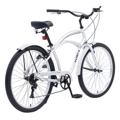 Men's Beach Cruiser Bike, 7 Speed Bicycles, 26'Inch Multiple Colors