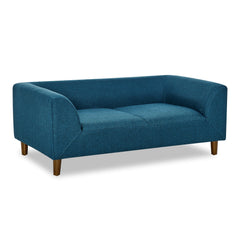 Modern Rectangular Pet Sofa with Backrest and Armrests for Small and Medium Dogs, Soft Cushion - Blue Linen