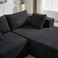 Modern Chenille Upholstered Sectional Sofa Couch Set,Modular 108' L Shaped Sectional Living Room Sofa Set With 6 Pillows,Free Combination Sofa Couch for Living Room,Bedroom(Right Chaise)W834P240010