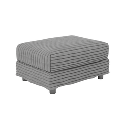 104.3 ' Plush Corduroy 4-Seat Sofa, Modern Comfy Upholstered Sofa Cloud Couch, Deep Seat Couches with Soft Pillows and 3 Ottomans, Convertible Sofa Lounge Chair, for Living Room,Apartment,Office,Grey