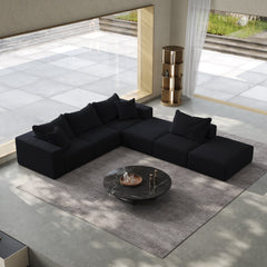 Oversized sponge cloud sofa,Modern Upholstered Sectional Sofa Couch Set,Modular 162' L Shaped Sectional Living Room Sofa Set With 6 Pillows,Free Combination Sofa Couch for Living Room,Bedroom