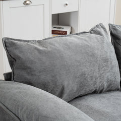 Convertible Combination Sofa, Sofa U-Shaped, Sofa with Footstools with Storage, Gray Sofa for Living Room, Living Room/Bedroom/Office/Small Space 2-Seater Combination Sofa - (Gray)