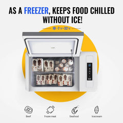 12V 30 Quart (28L) Portable Fridge & 30 Quart Insulated Protective Cover A3001-02803+A3001-01811