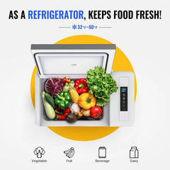 12V 30 Quart (28L) Portable Fridge & 30 Quart Insulated Protective Cover A3001-02803+A3001-01811