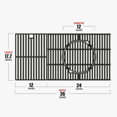 Monument Grills Cast iron grates for Monument Grills 6 burner