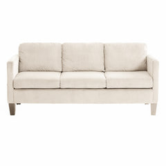 L-Shaped Sofa with Padded Corduroy: Multi-functional Design, Modern Luxury Appearance - Ideal for Living Rooms, Apartments - Easy Assembly & Maintenance,off-white