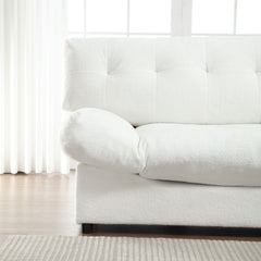 [VIDEO provided][New] Cloud Style Sofa, Teddy Velvet Fabric, Comfy Padded Cloud Couch for Living Room, Apartment