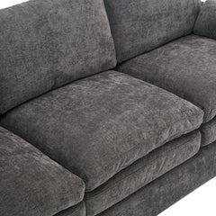 68.1' Cozy Upholstered Loveseat Sofa with Double Cushion Design, Grey Chenille