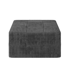 Modern Minimalist L Shape Modular Sectional Sofa, Sleeper Corduroy Couch, Comfy Space-Efficient Design, Grey