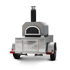 Chicago Brick Oven-750 Tailgater Wood Fired Pizza Oven On Trailer, 48" [CBO-O] (SAK82581)