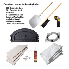 Chicago Brick Oven CBO-750 Commercial Hybrid Wood & Gas Fired Oven DIY Kit [CBO-O-KIT-750-HYB] (SAK75154)