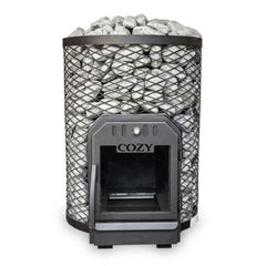 Cozy Heat O Thru-Wall Wood Burning Sauna Stove With Sauna Stones [COZY O-TW] (SAK93612)