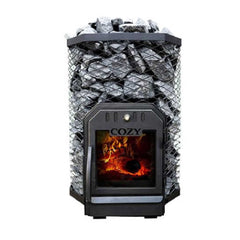 Cozy Heat Wood-Burning Floor Mount Sauna Stove With Chimney Kit And Sauna Stones [COZY] (SAK57382)
