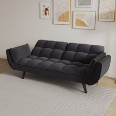 74 'black sofa Soft two armrests throw pillow pillow comfortable fit apartment bedroom small space