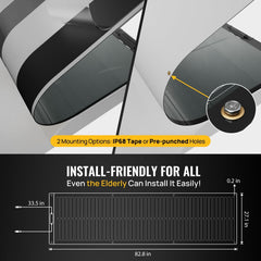 BougeRV 12V 200 Watt CIGS Flexible Solar System Kit (Pre-Punched Holes Version) TT-ISE154