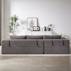Modern Chenille Upholstered Sectional Sofa Couch Set,Modular 108' L Shaped Sectional Living Room Sofa Set With 6 Pillows,Free Combination Sofa Couch for Living Room,Bedroom(Left Chaise)W834P240001