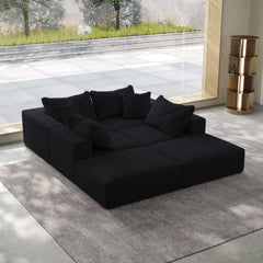 Oversized sponge cloud sofa,Modern Upholstered Sectional Sofa Couch Set,Modular 162' L Shaped Sectional Living Room Sofa Set With 6 Pillows,Free Combination Sofa Couch for Living Room,Bedroom