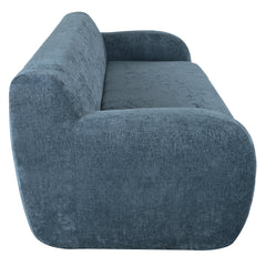 U_Style 81.5' Minimalist Compression Sofa, Curved Design, 3-Seater Casual Sofa for Living Rooms, Bedrooms, and Apartments