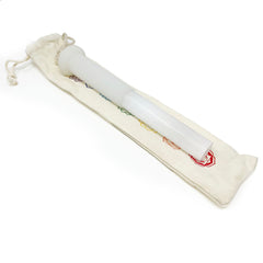 Rare Earth Gallery Silicone Striker Tool with Ball & Quartz Hand-blown Handle & Chakra Bag NP006-MOZ