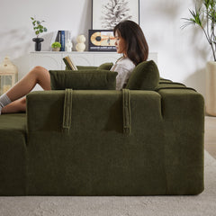 Modern Chenille Upholstered Sectional Sofa Couch Set,Modular 108' L Shaped Sectional Living Room Sofa Set With 6 Pillows,Free Combination Sofa Couch for Living Room,Bedroom(Right Chaise)W834P240007