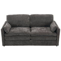 68.1' Cozy Upholstered Loveseat Sofa with Double Cushion Design, Grey Chenille